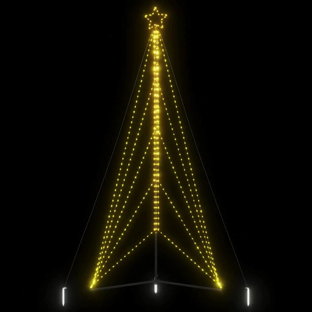 vidaXL Pom de Crăciun LED 615 LED-uri Alb Cald 404,5 cm