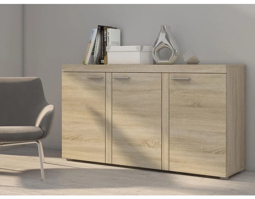 Dulap 3F 2 Rhodes (Stejar sonoma). Promo -17%. 1070084