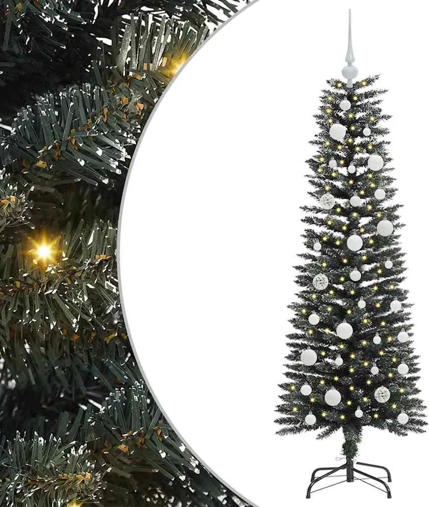 vidaXL Brad de Crăciun artificial Verde 120 cm PVC și Plastic și Oțel