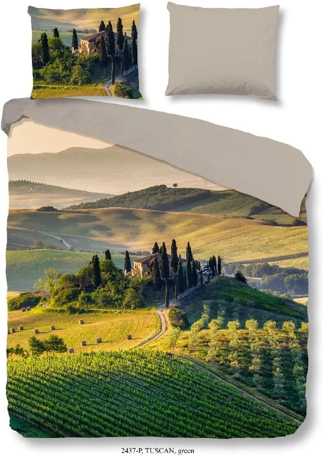 Lenjerie de pat din bumbac Good Morning Tuscan, 200 x 200 cm