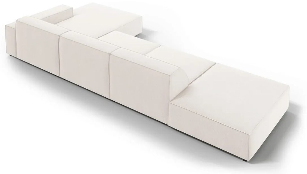 Coltar dreapta 5 locuri, Jodie, Micadoni Home, BL, fara cotiera, 341x166x70 cm, poliester, bej deschis