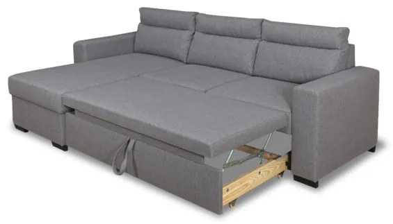 Coltar ext. Itaca insula stanga, Gri, 2300 x 1540 x 880 mm.