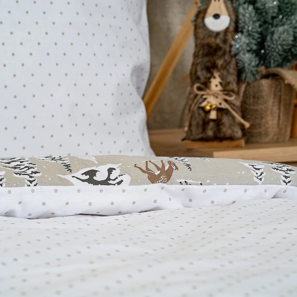 Lenjerie de pat din bumbac 4Home Christmas forest, 140 x 220 cm, 70 x 90 cm