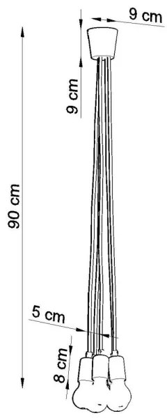 Lustră pe cablu DIEGO 5xE27/60W/230V
