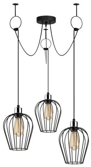 Lustră pe cablu TEL 3xE27/40W/230V