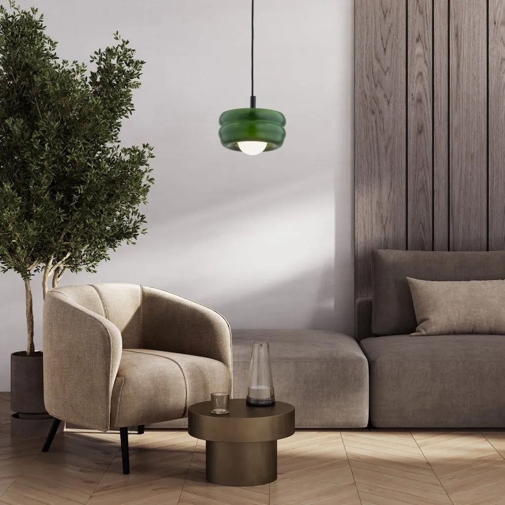Pendul modern, Living, Hol, Scara, Sticla, Verde, TEVO