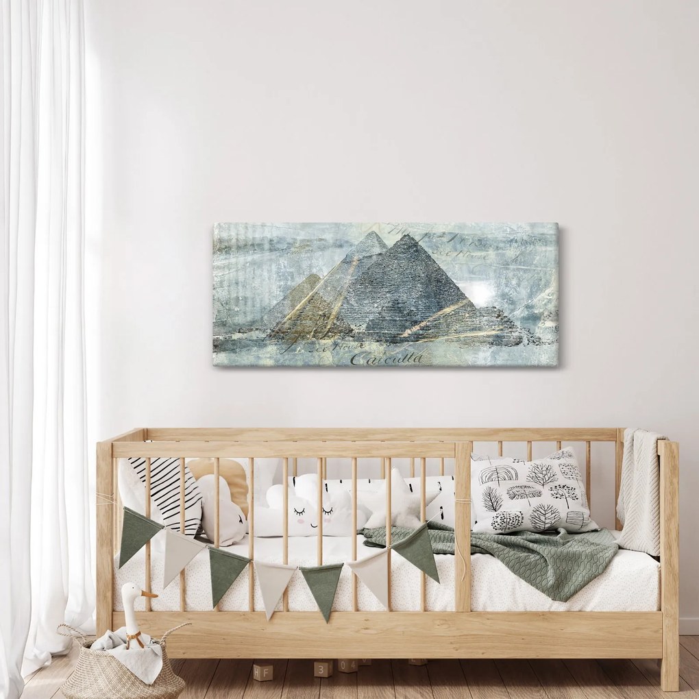 Tablou - Piramide în filtru albastru (120x50 cm)