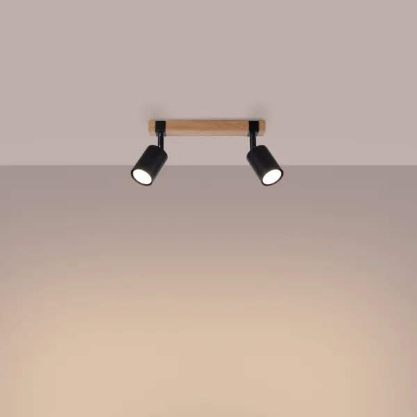 Spot Sollux SL.1344 FAGER 2xGU10/10W/230V negru