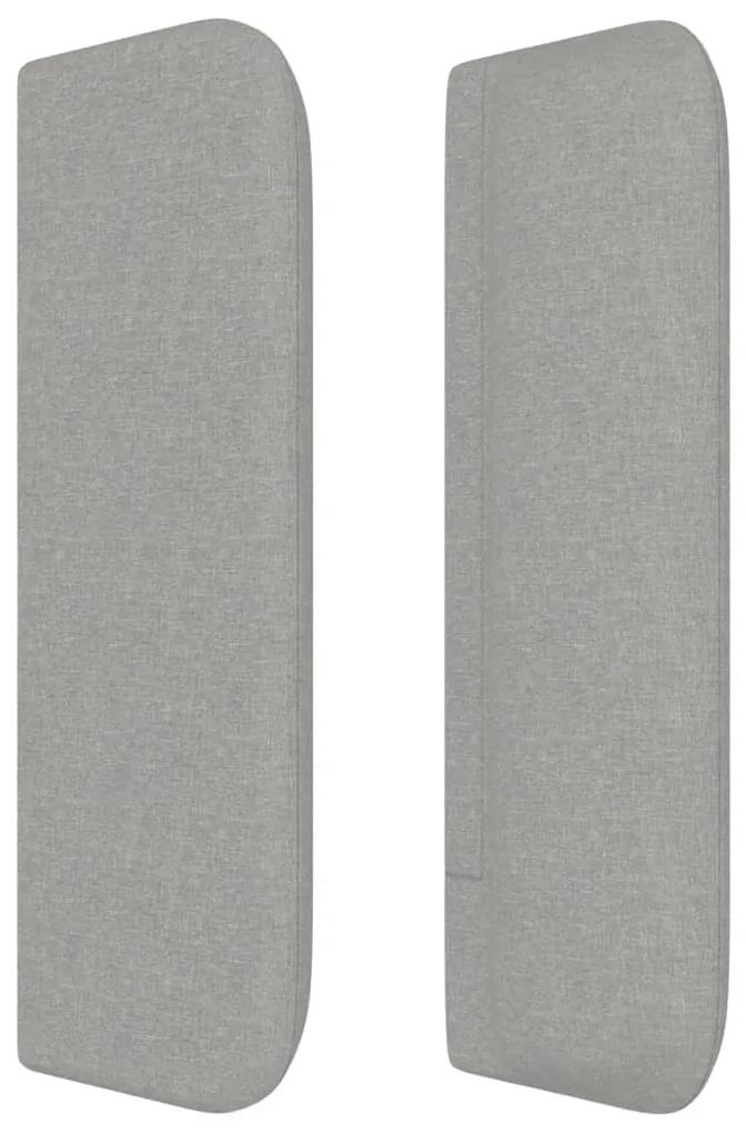 Tablie de pat cu aripioare gri deschis 83x16x78 88 cm textil 1, Gri deschis, 83 x 16 x 78 88 cm