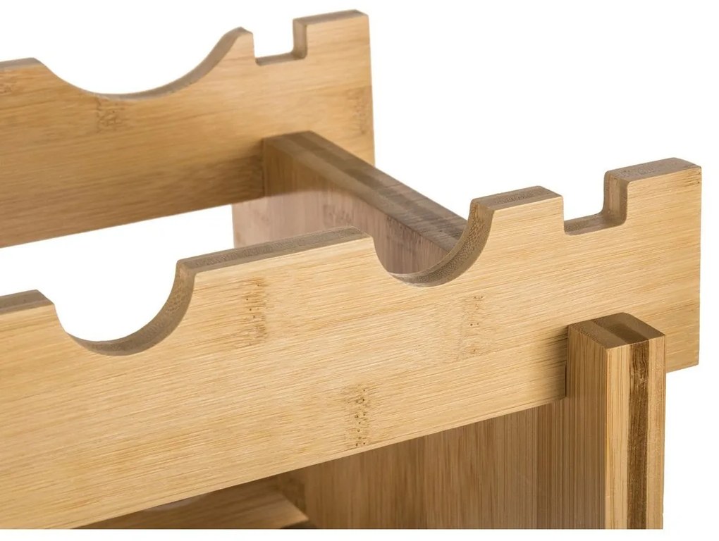 Raftier de vin din bambus G21, 72 sticle