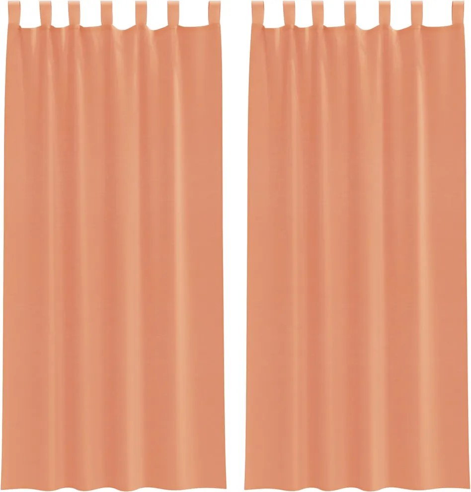 vidaXL Perdele Voile cu Bucle 2 buc Terracota 140x225 cm