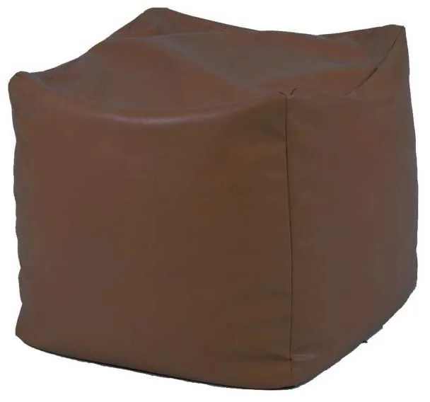 Taburet Cub, Material Piele ecologica - Chocolate