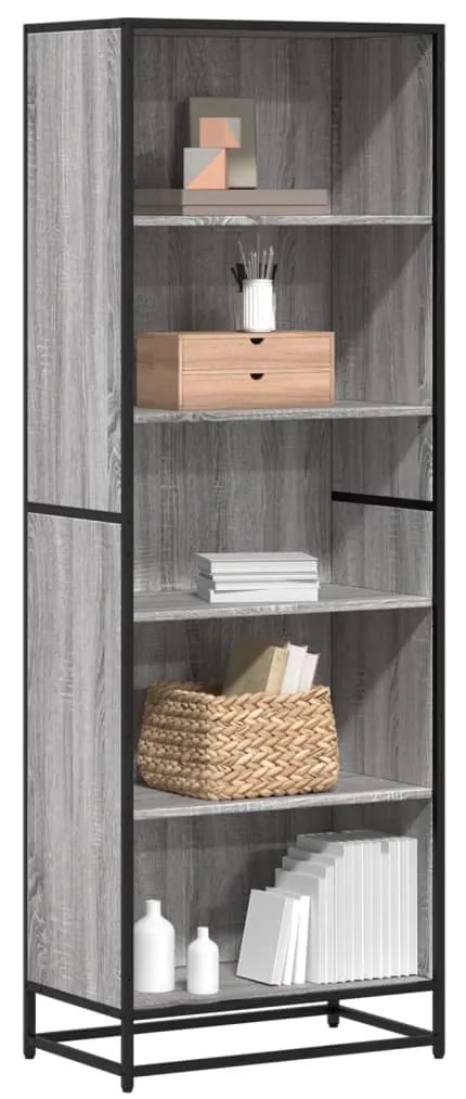 vidaXL Bibliotecă, gri sonoma, 60x35x170,5 cm, lemn prelucrat