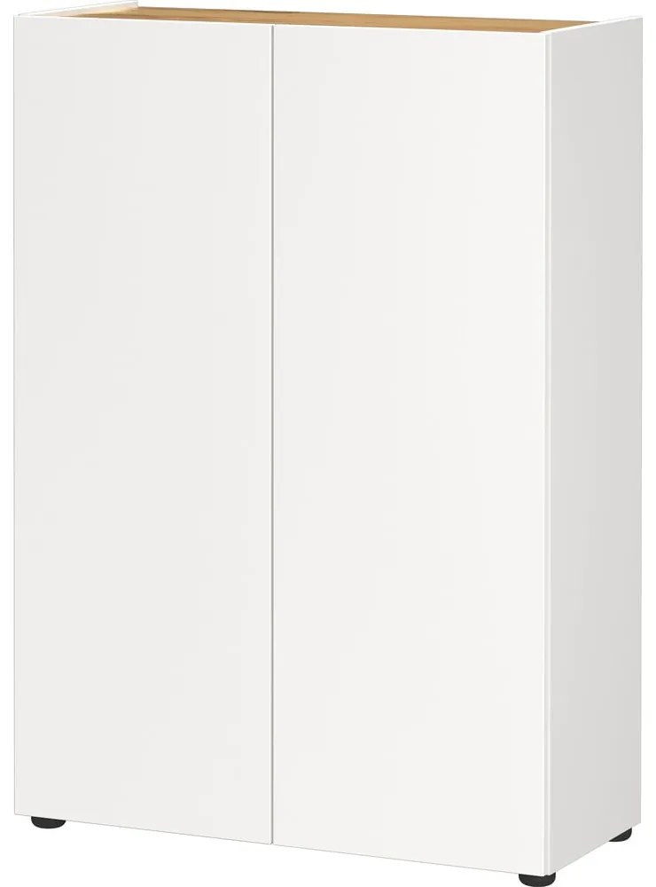 Dulap alb cu aspect de lemn de stejar 74x105x33 cm Alviano – Germania