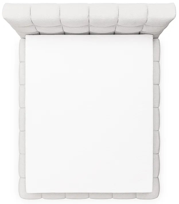 Pat tapițat Magnelio 160x200 cu ladă de depozitare - bej țesătură ușor de curățat Leo 03