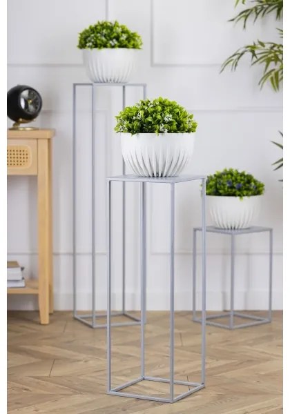 Suport de flori 70x24 cm gri