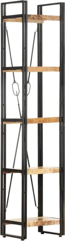 vidaXL Bibliotecă cu 5 rafturi, 40x30x180 cm, lemn masiv mango