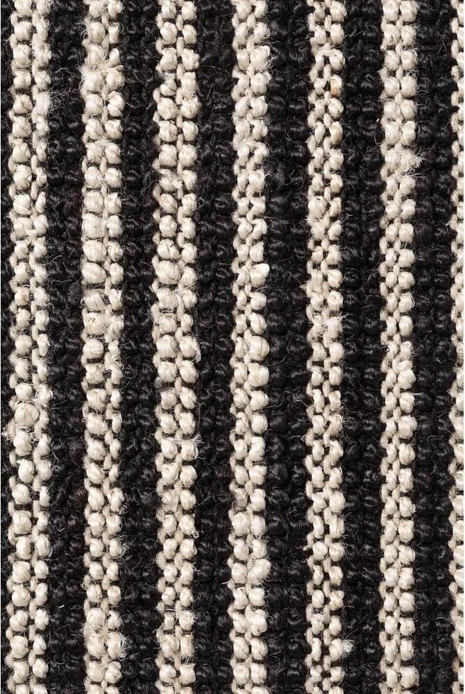 Covor negru țesut manual din iută 160x230 cm Harvest Ebony – Elle Decoration