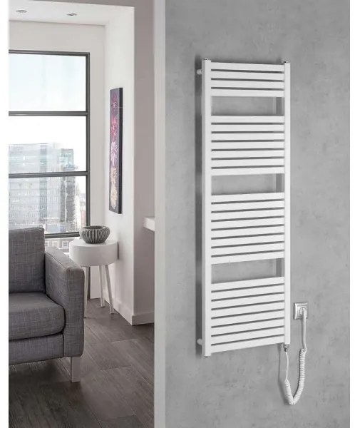 Radiator portprosop electric pentru baie Aqualine TONDI-E 500W/230V 133 cm alb