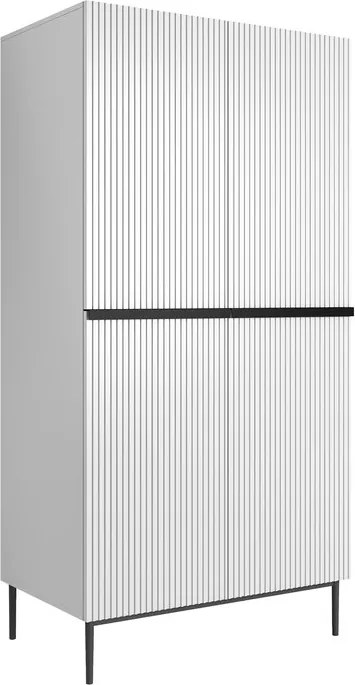 Dulap Nicole100 cm - alb mat / picioare negre