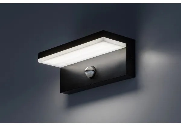 Aplică LED de exterior cu senzor Rabalux 77115 ZARAGOZA LED/9W/230V IP54 negru