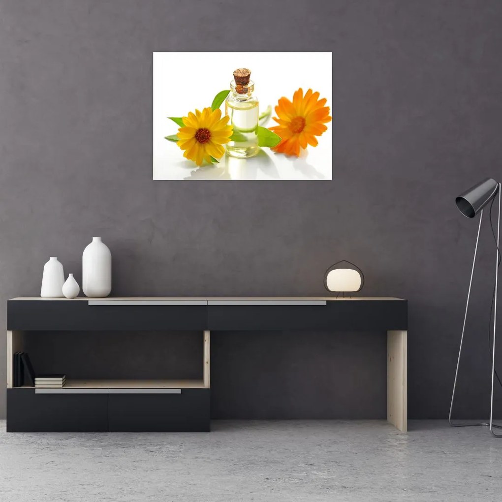 Tablou cu ulei de flori (70x50 cm)