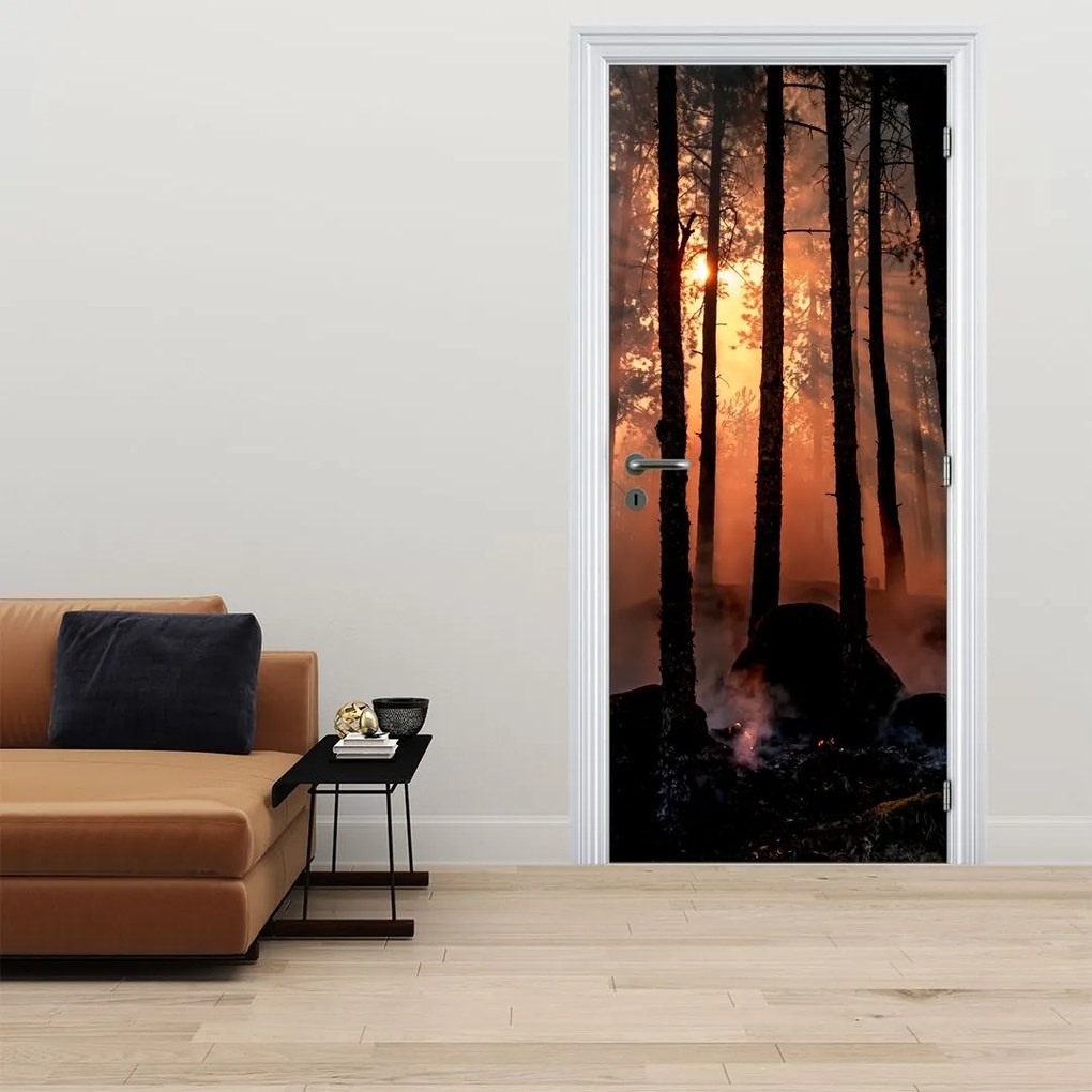 Fototapet pentru ușă - Pădurea întunecată (95x205cm)