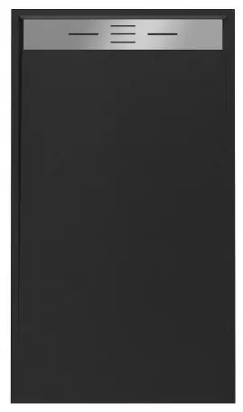 Cadita Baie Din SMC, Smack, 100x90 Cm, Cu Sifon, Negru LS