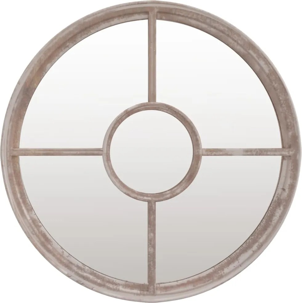 vidaXL Oglindă rotundă,nisip,60x4 cm,fier,pentru utilizare în interior