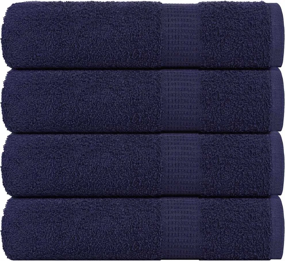 vidaXL Prosoape de duș, FROGN, 4 buc., albastru marin, 70x140 cm, 360 g/m²