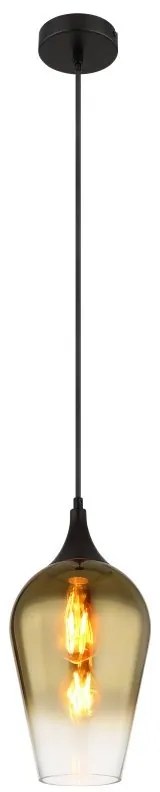 Pendul design modern LAVUS negru/auriu