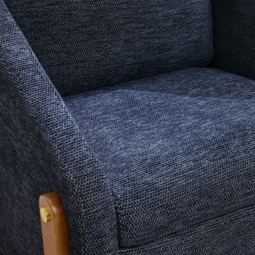 Scaun modern de accent pentru living, Albastru | Aosom Romania