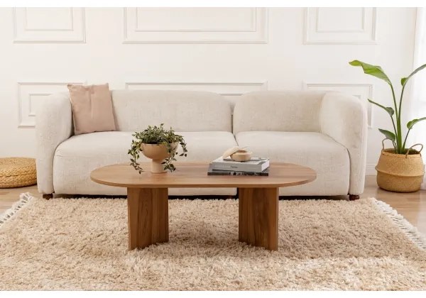 Măsuță de cafea OVAL 60x120 cm maro