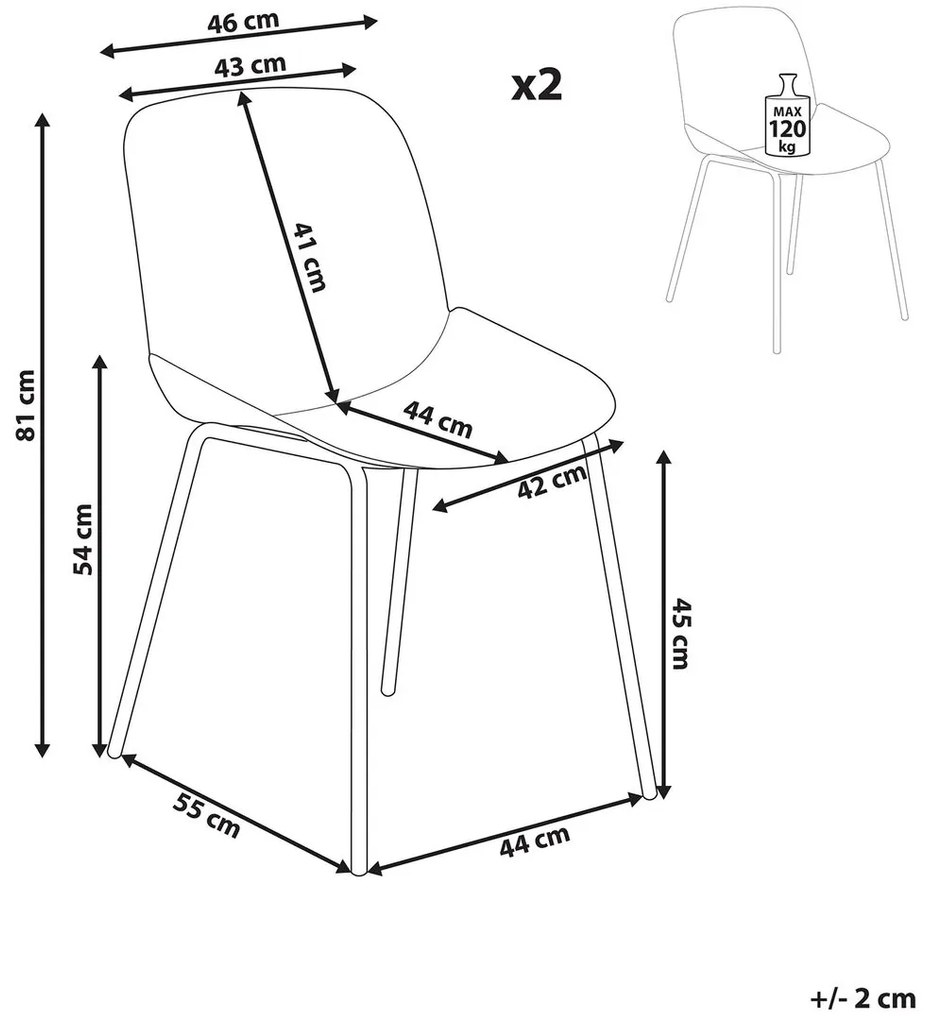 Set 2 buc scaune de sufragerie Milza (verde). 1081396
