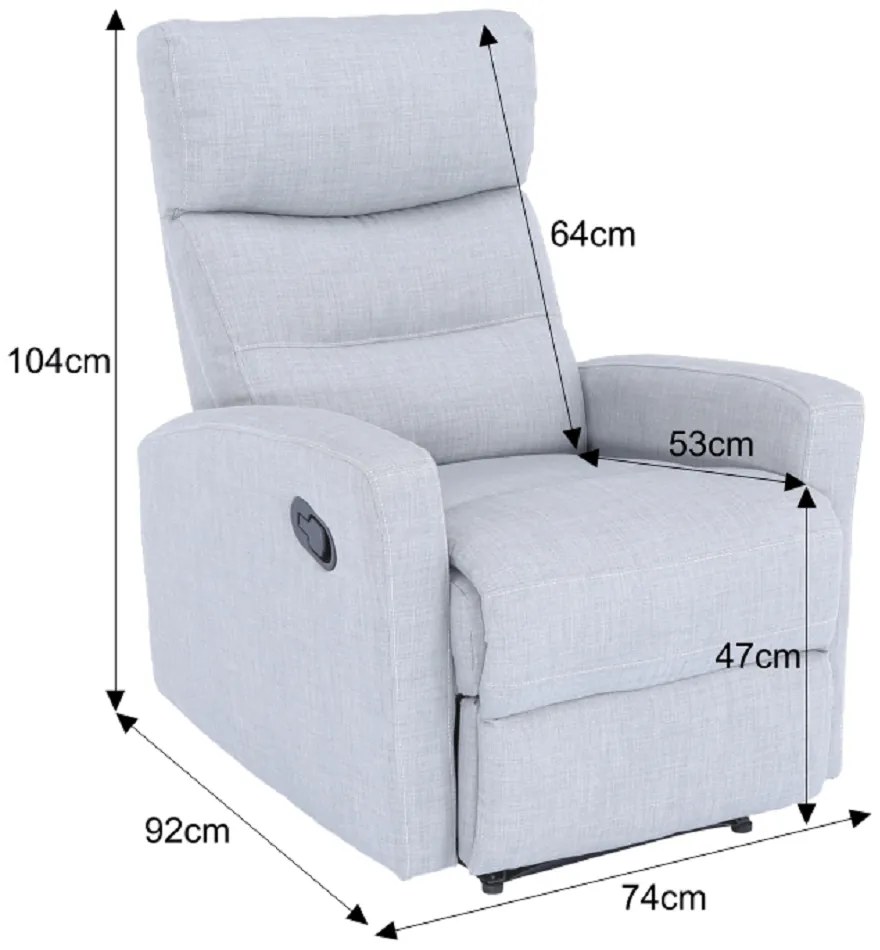 Fotoliu relax Sylris (gri). 794356