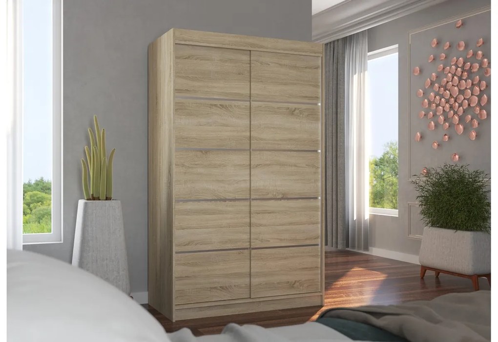 Supermobel Dulap glisant BENISSO, 120x200x58, negru