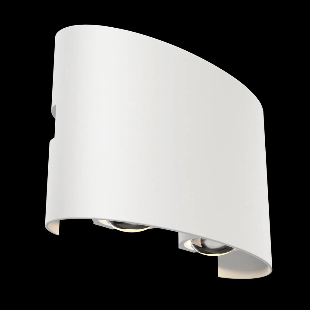 Aplica de perete exterior cu iluminat arhitectural IP54 LED Strato alb