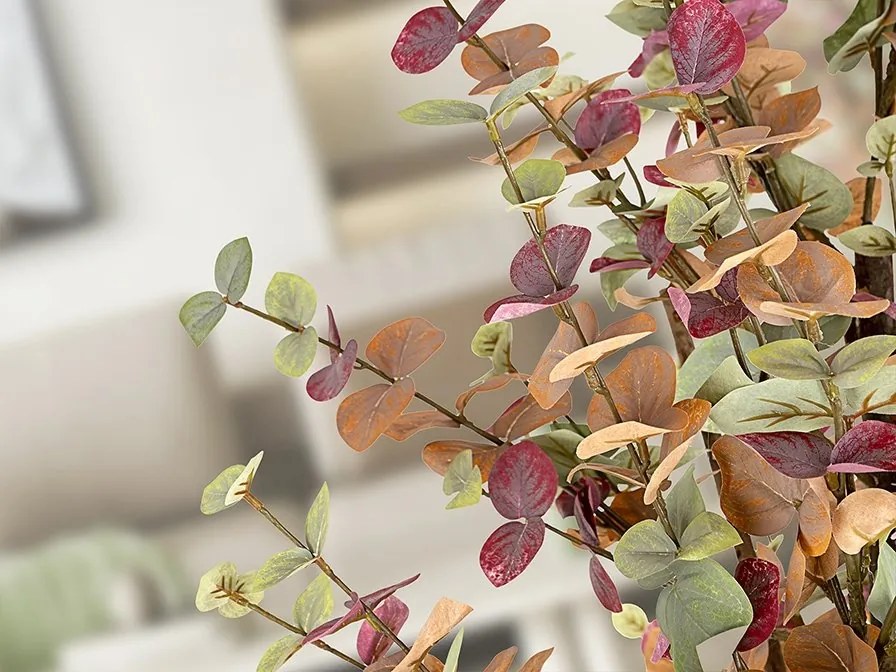 Set de 2 plante artificiale, Eucalipt colorat H-125cm