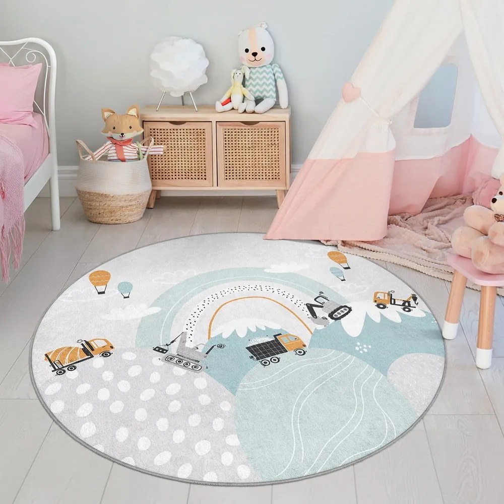 Covor pentru copii lavabil ø150 cm Snowy Hills – Mila Home