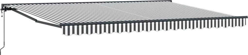 vidaXL Cort electric retractabil Antracit și Alb 4,5 × 3,5 m