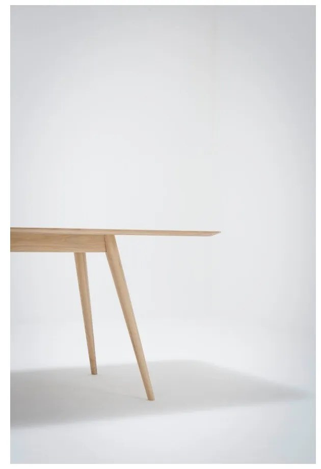 Masă cu structură din lemn masiv de stejar Gazzda Stafa, 220 x 90 cm