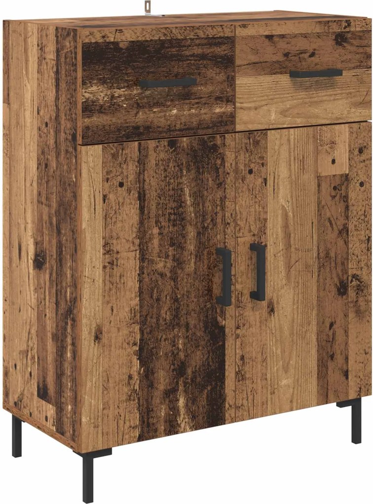 vidaXL Bufet Pe perete Lemn Vechi 69,5 x 34 x 180 cm Lemn compozit