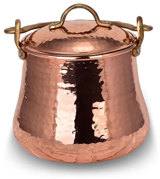 Galeata din cupru cu toarta si capac, 3250 ml, CTR59