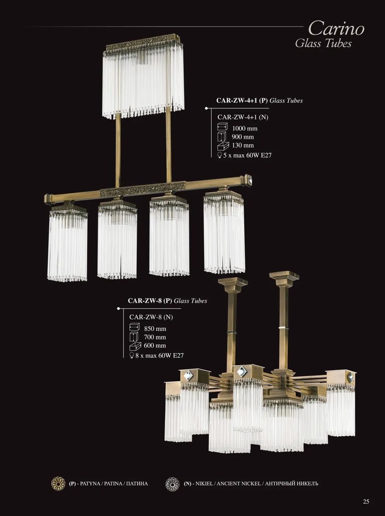 Lustra design clasic realizata manual CARINO