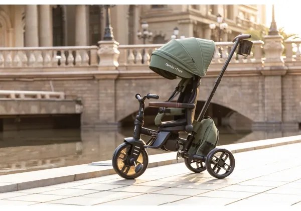 QPlay - Tricicletă pentru copii 7în1 COMFO MAX, verde