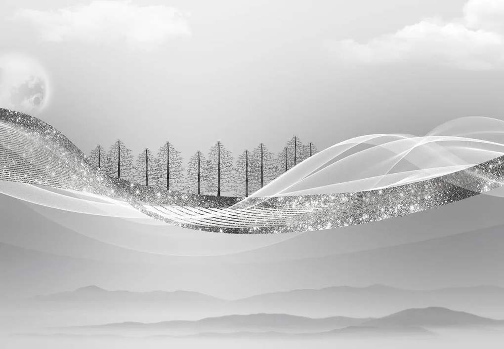 Fototapet - Peisaj argintiu (147x102 cm)