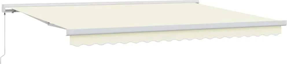 vidaXL Cortina Retractabilă Crem 450 × 300 cm Stofă și Metal