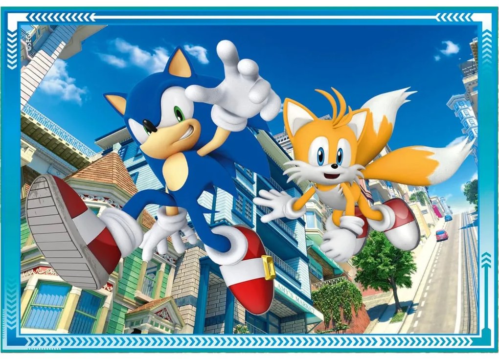 Sonic Ariciul Save the Day Puzzle Clementoni 4 în 1