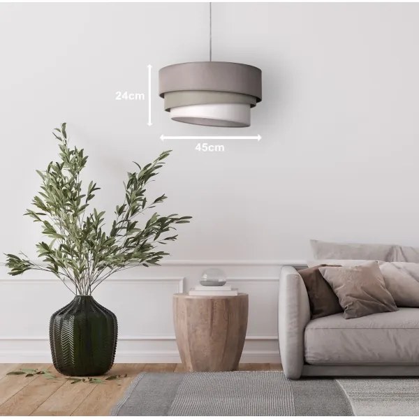 Lustră pe cablu Duolla TRIO 1xE27/40W/230V d. 45 cm