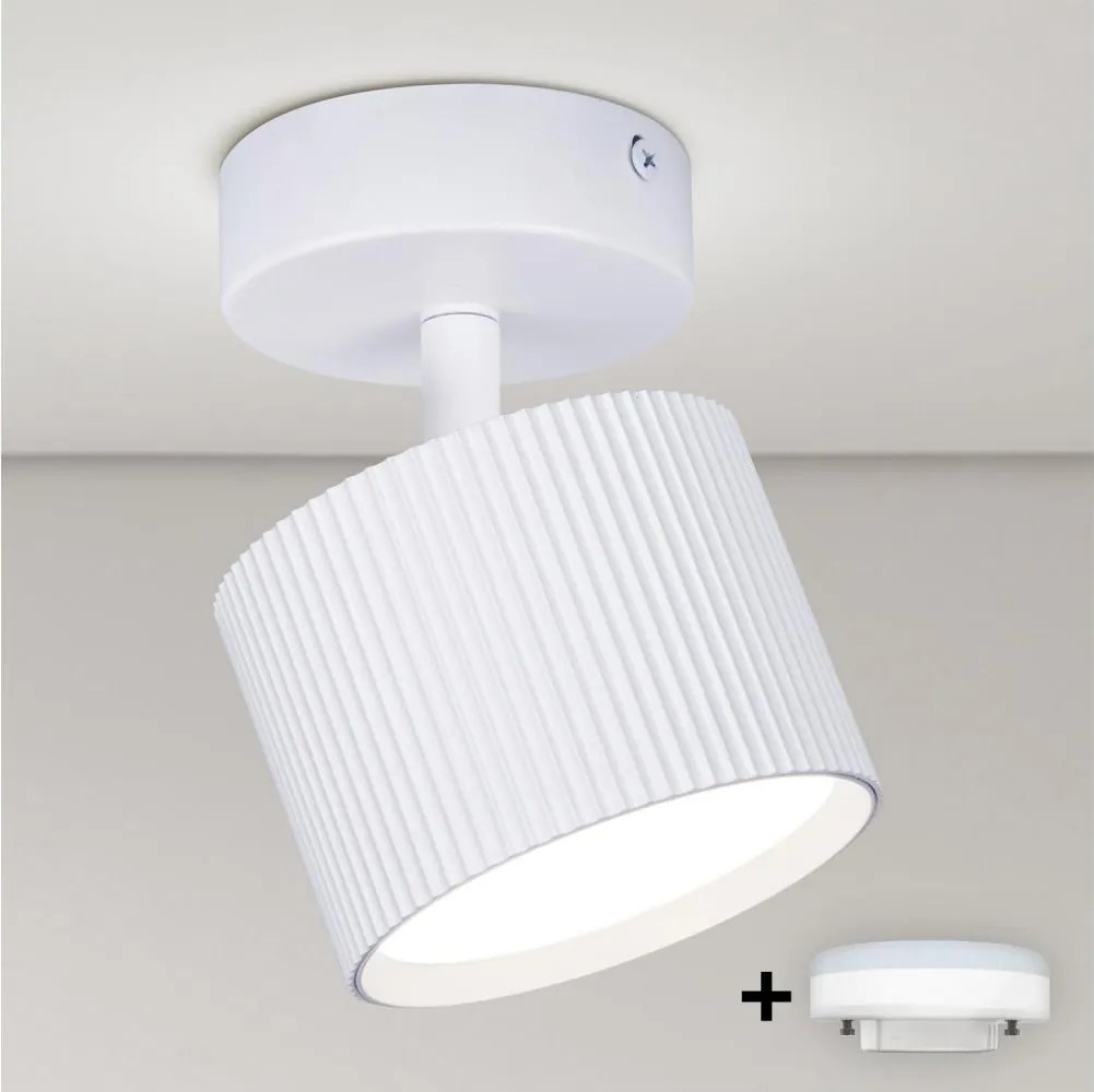 Brilagi - Spot LED RGB reglabil STRIPY 1xGX53/14W/230V Wi-Fi Tuya alb